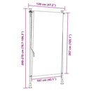 vidaXL sárga és fehér szövet és acél kültéri roló 120 x 270 cm