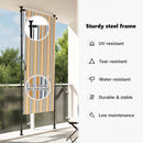 vidaXL sárga és fehér szövet és acél kültéri roló 120 x 270 cm