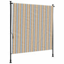 vidaXL sárga és fehér szövet és acél kültéri roló 150 x 270 cm