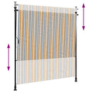 vidaXL sárga és fehér szövet és acél kültéri roló 150 x 270 cm