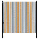 vidaXL sárga és fehér szövet és acél kültéri roló 200 x 270 cm