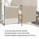 vidaXL sárga és fehér szövet és acél kültéri roló 200 x 270 cm