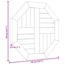 vidaXL tömör tíkfa nyolcszögletű asztallap 50 x 50 x 2,5 cm