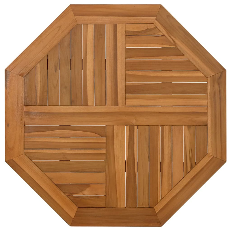 vidaXL tömör tíkfa nyolcszögletű asztallap 80 x 80 x 2,5 cm