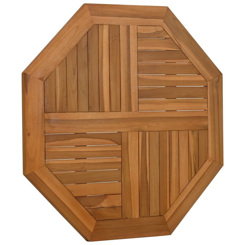 vidaXL tömör tíkfa nyolcszögletű asztallap 80 x 80 x 2,5 cm