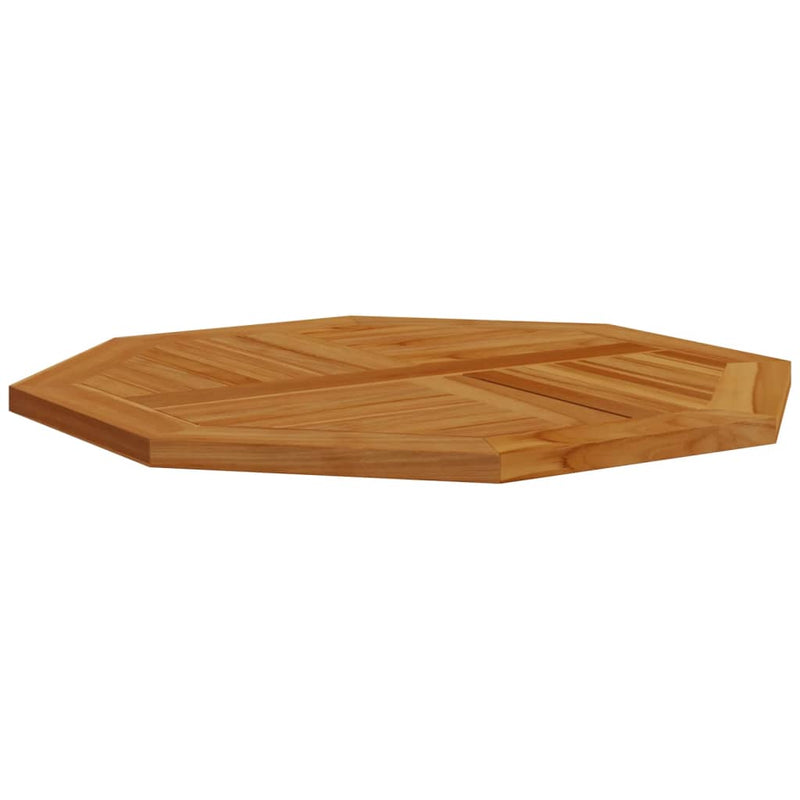 vidaXL tömör tíkfa nyolcszögletű asztallap 80 x 80 x 2,5 cm