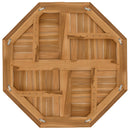 vidaXL tömör tíkfa nyolcszögletű asztallap 80 x 80 x 2,5 cm