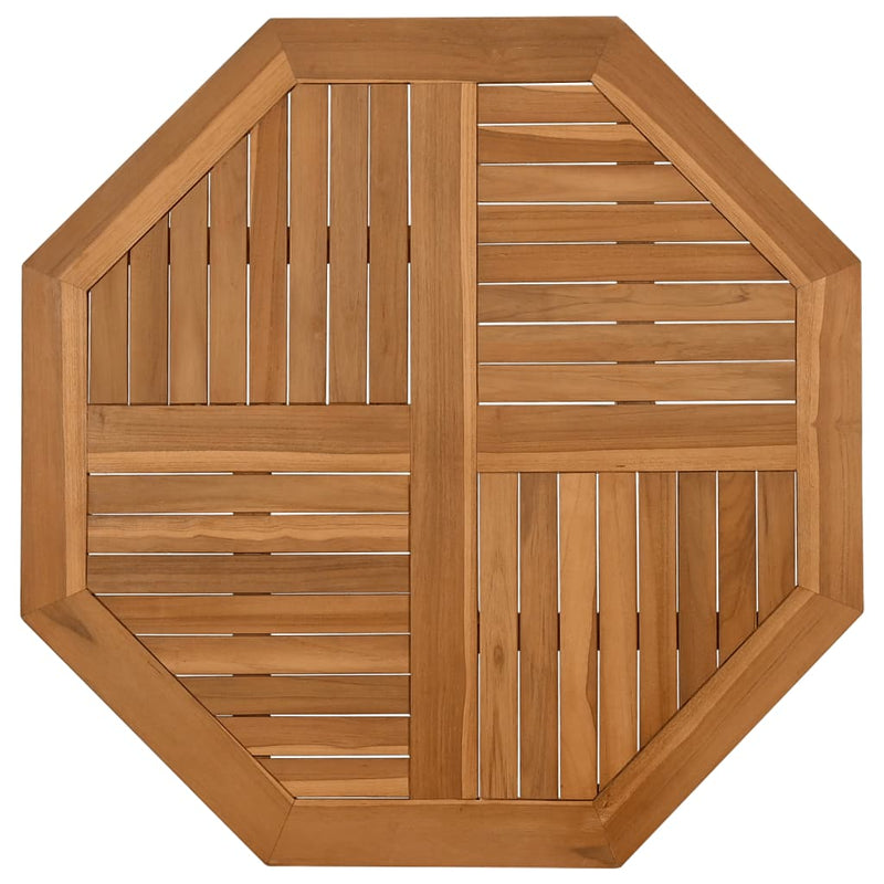 vidaXL tömör tíkfa nyolcszögletű asztallap 90 x 90 x 2,5 cm