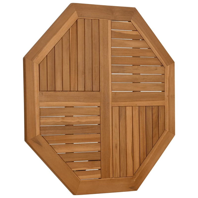 vidaXL tömör tíkfa nyolcszögletű asztallap 90 x 90 x 2,5 cm