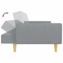 vidaXL 2 személyes világosszürke szövet kanapéágy lábtartóval