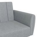 vidaXL 2 személyes világosszürke szövet kanapéágy lábtartóval