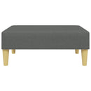 vidaXL 2 személyes sötétszürke szövet kanapéágy párnával/lábtartóval