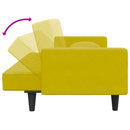 vidaXL 2 részes sárga bársony ülőgarnitúra párnákkal