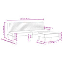 vidaXL 2 részes kék bársony ülőgarnitúra