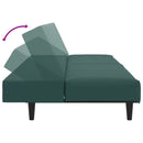 vidaXL 2 részes sötétzöld bársony ülőgarnitúra