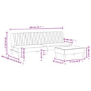 vidaXL 2 részes sötétzöld bársony ülőgarnitúra