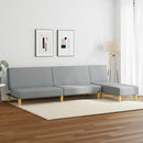 vidaXL 2 részes világosszürke szövet ülőgarnitúra