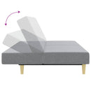 vidaXL 2 részes világosszürke szövet ülőgarnitúra