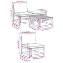 vidaXL 4 részes tömör akácfa kerti ülőgarnitúra párnákkal