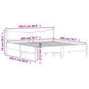 vidaXL tömör fenyőfa ágy matrac nélkül 200 x 200 cm