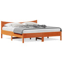 vidaXL viaszbarna tömör fenyőfa ágy matrac nélkül 200 x 200 cm