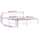 vidaXL tömör fenyőfa ágy matrac nélkül 180 x 200 cm
