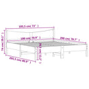 vidaXL fehér tömör fenyőfa ágy matrac nélkül 180 x 200 cm