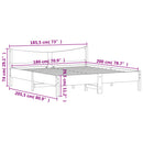 vidaXL viaszbarna tömör fenyőfa ágy matrac nélkül 180 x 200 cm