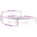 vidaXL fehér tömör fenyőfa ágy matrac nélkül 150 x 200 cm