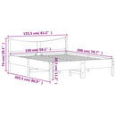 vidaXL viaszbarna tömör fenyőfa ágy matrac nélkül 150 x 200 cm