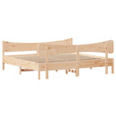 vidaXL tömör fenyőfa ágy matrac nélkül 200 x 200 cm