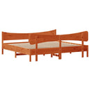 vidaXL viaszbarna tömör fenyőfa ágy matrac nélkül 200 x 200 cm