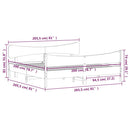 vidaXL viaszbarna tömör fenyőfa ágy matrac nélkül 200 x 200 cm