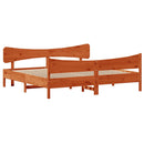 vidaXL viaszbarna tömör fenyőfa ágy matrac nélkül 180 x 200 cm