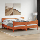 vidaXL viaszbarna tömör fenyőfa ágy matrac nélkül 180 x 200 cm