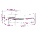 vidaXL fehér tömör fenyőfa ágy matrac nélkül 150 x 200 cm