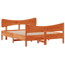 vidaXL viaszbarna tömör fenyőfa ágy matrac nélkül 150 x 200 cm
