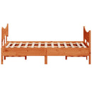 vidaXL viaszbarna tömör fenyőfa ágy matrac nélkül 150 x 200 cm