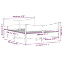 vidaXL fehér tömör fenyőfa ágy matrac nélkül 140 x 200 cm