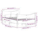 vidaXL tömör fenyőfa ágykeret ágy matrac nélkül 120 x 200 cm