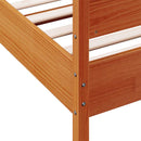vidaXL viaszbarna tömör fenyőfa ágy matrac nélkül 100 x 200 cm