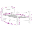 vidaXL viaszbarna tömör fenyőfa ágy matrac nélkül 100 x 200 cm