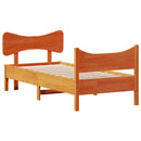 vidaXL viaszbarna tömör fenyőfa ágy matrac nélkül 90 x 200 cm
