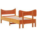 vidaXL viaszbarna tömör fenyőfa ágy matrac nélkül 90 x 200 cm