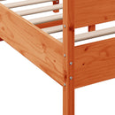 vidaXL viaszbarna tömör fenyőfa ágy matrac nélkül 140 x 190 cm