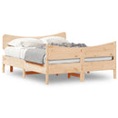 vidaXL tömör fenyőfa ágy matrac nélkül 135 x 190 cm