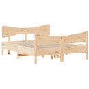 vidaXL tömör fenyőfa ágy matrac nélkül 135 x 190 cm