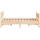 vidaXL tömör fenyőfa ágy matrac nélkül 135 x 190 cm