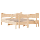 vidaXL tömör fenyőfa ágy matrac nélkül 135 x 190 cm