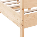 vidaXL tömör fenyőfa ágy matrac nélkül 135 x 190 cm